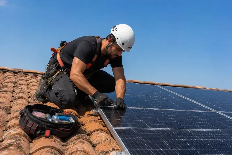 Maintenance et monitoring de panneaux solaires à Doux