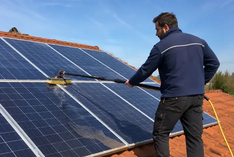Nettoyage et entretien de panneaux solaires à Doux