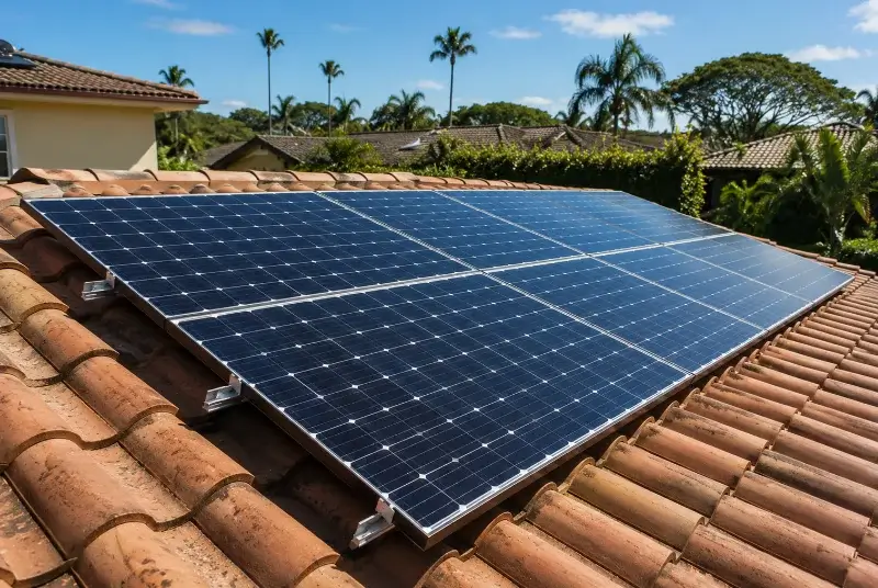 Installation de panneaux solaires à Doux
